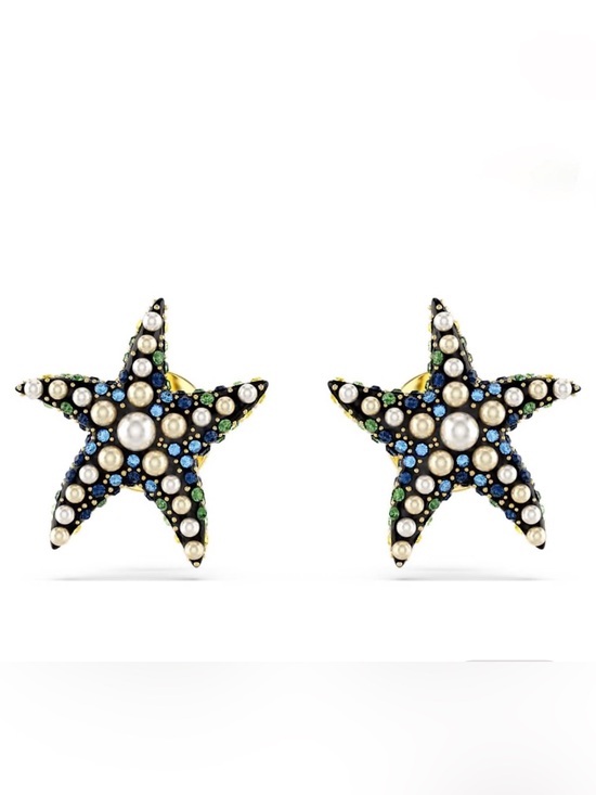 Swarovski Jewelry - Swarovski Gold Starfish Stud Earrings